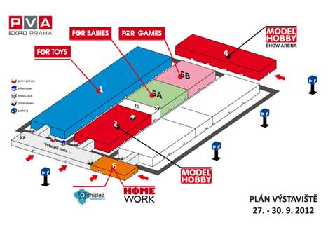 Mapa PVA Letňany 2012