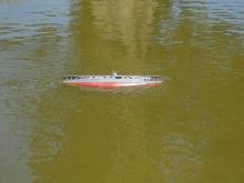 Akagi ve značném náklonu