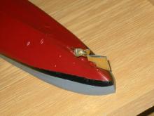 Pohled na lodní šroub a kormidlo