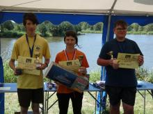 Junioři Daniel Hubáček, Tereza Seberová a Adrian Skrobacz