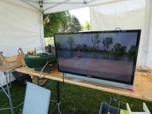 Vojta Kuchta promítal záznam z Běchovic.