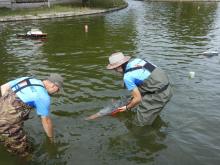 ... při vylovení...