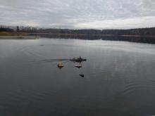 Hladina byla jako zrcadlo.