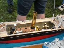 Parník Shengking - pohled na strojovnu