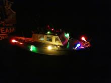 ... stejně jako model osvícený vánočním řetězem Karla Breuera, jediného juniora.