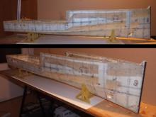 Výsledný pohled na stojny s roztečí 726 mm.