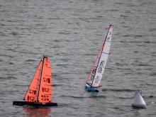 Vítězné duo v soutěži plachetnic RG-65: 1. Zdeněk Pavlíček (CZE 12) a 2. Petr Mlejnecký (CZE 176)