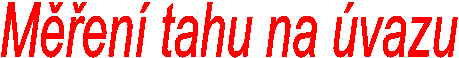 Měření tahu na úvazu