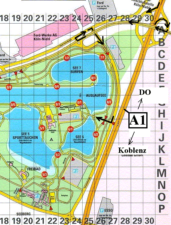 Příjezdová mapa