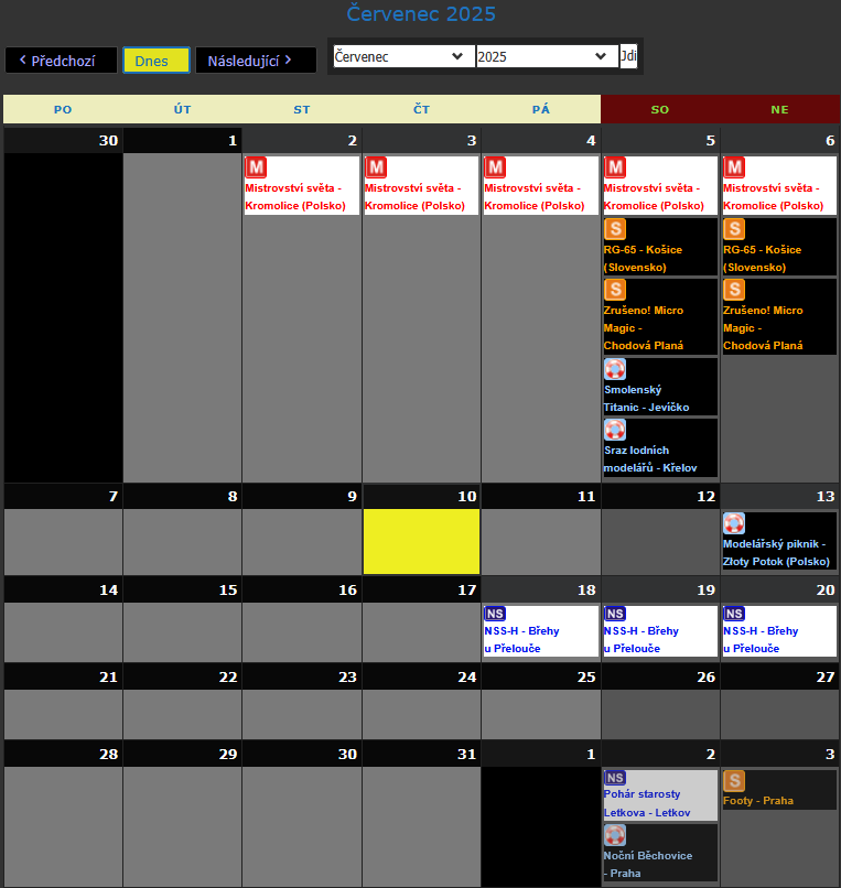 Kalendář akcí